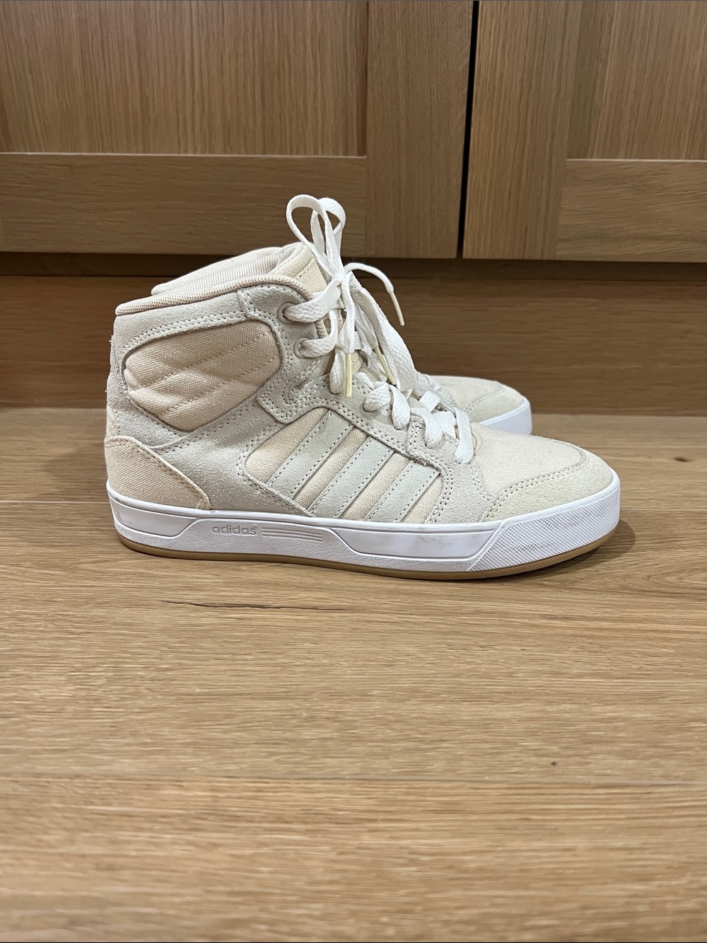 adidas Women's High-Top Sneakers in Cream/Off-White